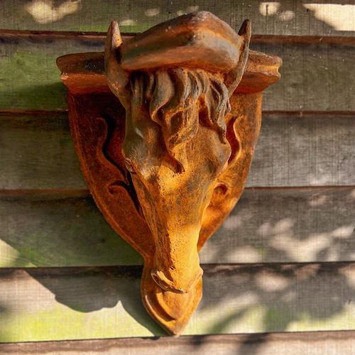 Cast Iron Horse Head Wall Hanging Statue